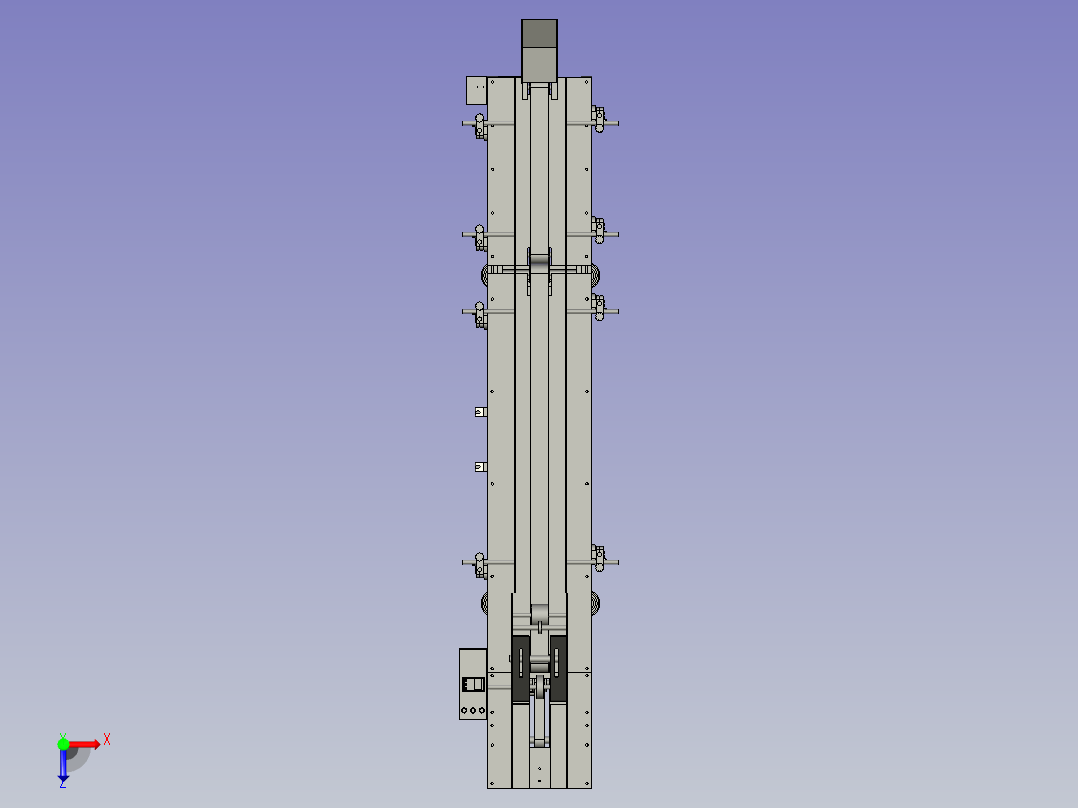 卡片分页机俯视图