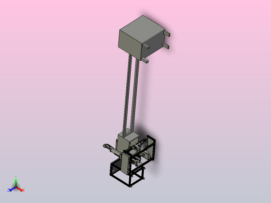 整机产品倍速链正等轴测图