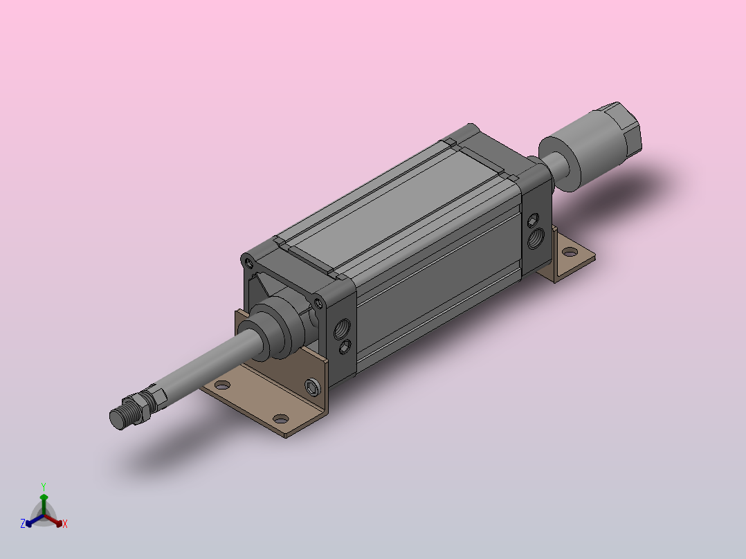 SEJ双轴复动行程可调型气缸SEJ 100×160-50-S主视图