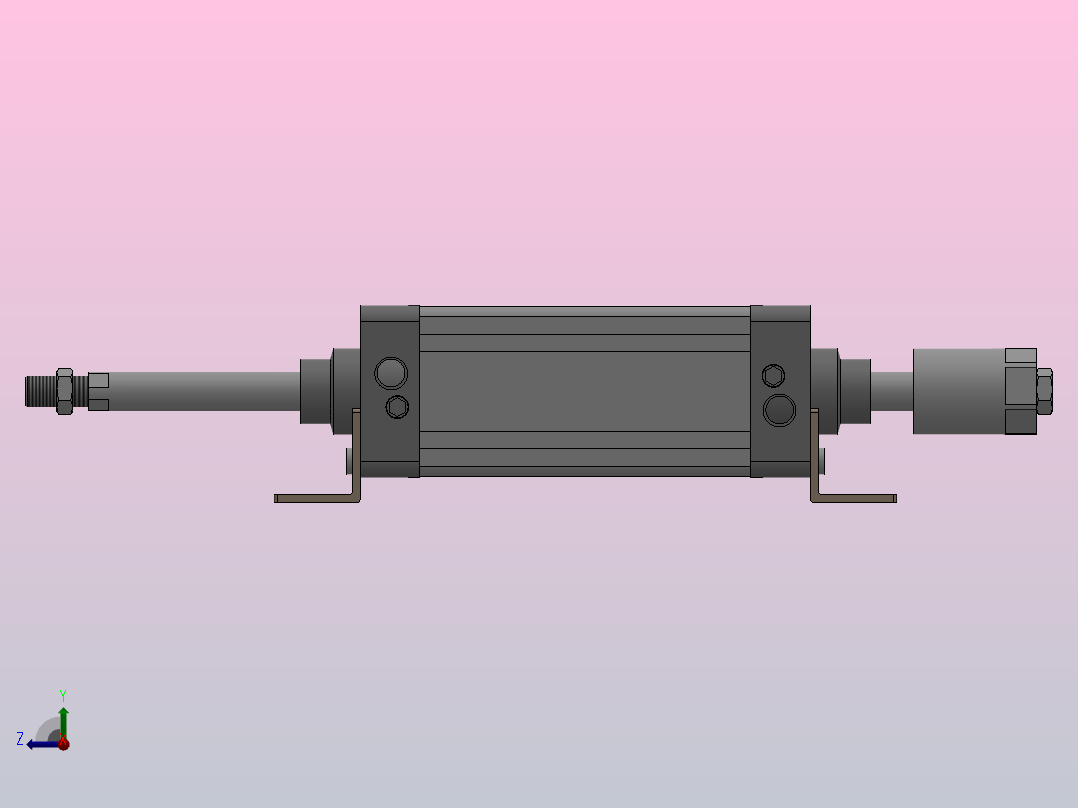 SEJ双轴复动行程可调型气缸SEJ 100×160-50-S右视图