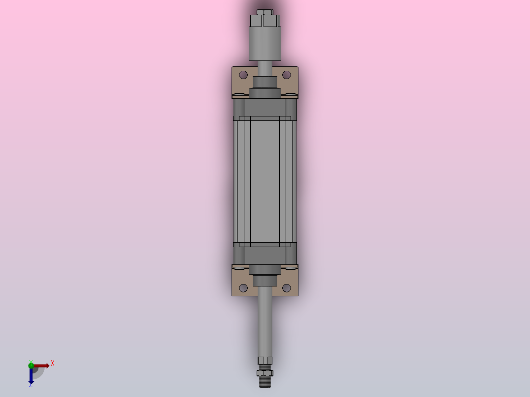 SEJ双轴复动行程可调型气缸SEJ 100×160-50-S俯视图