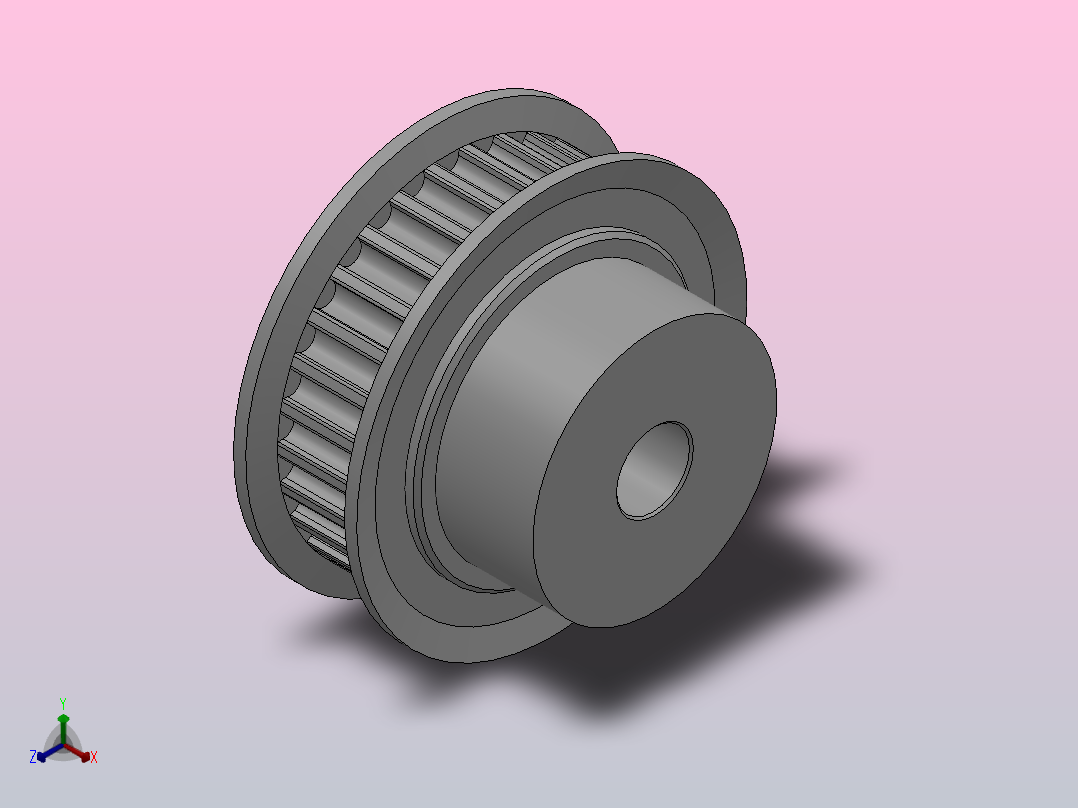 大凸缘型小凸缘型半圆弧形齿同步带轮H3M型_SH3MDC-30-6-dc6-A主视图