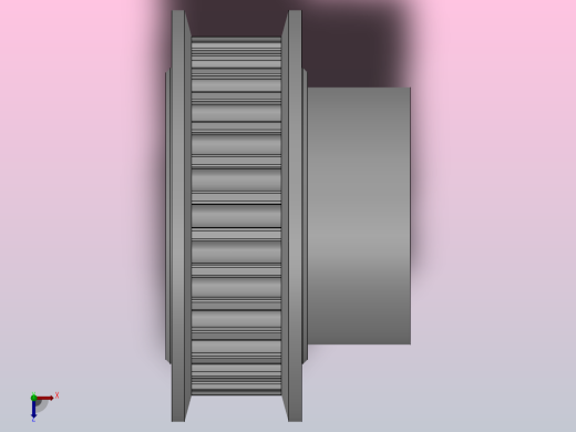 大凸缘型小凸缘型半圆弧形齿同步带轮H3M型_SH3MDC-30-6-dc6-A俯视缩略图