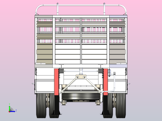 牲畜拖车左视缩略图