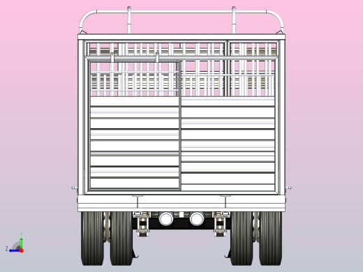 牲畜拖车右视缩略图