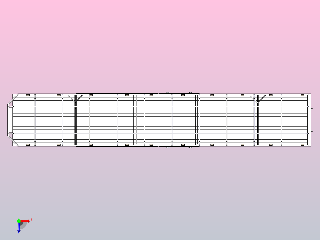 牲畜拖车俯视图