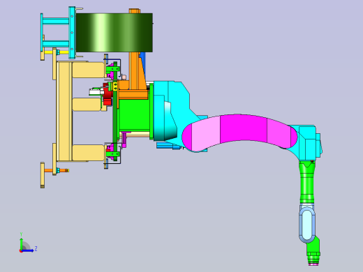 双机器人与行走地轨协同工作设计左视缩略图