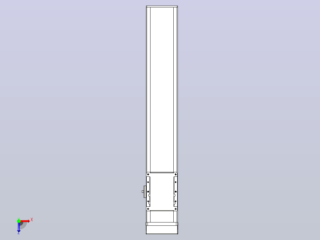 滚珠丝杠直线轴带导轨全封闭TPA-HCR-105D-1610C-L500-MP-Y-P40-N3俯视图