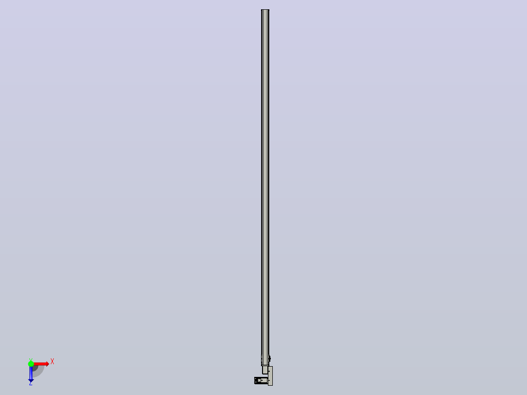 皮带直线轴半封闭可选导轨TPA-HNB-65S-90-L2900-MR-C-P10-N3俯视图