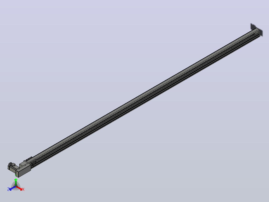皮带直线轴半封闭可选导轨TPA-HNB-65S-90-L2900-MR-C-P10-N3正等轴测图
