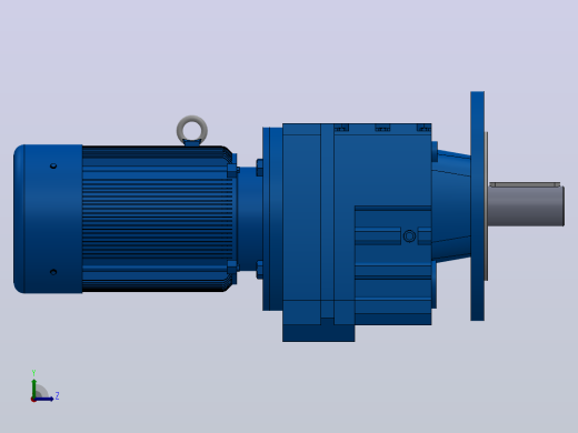 RF57法兰轴伸式安装斜齿轮减速机RF57-Y0.18-4P-63-M1-0°-Φ200左视缩略图