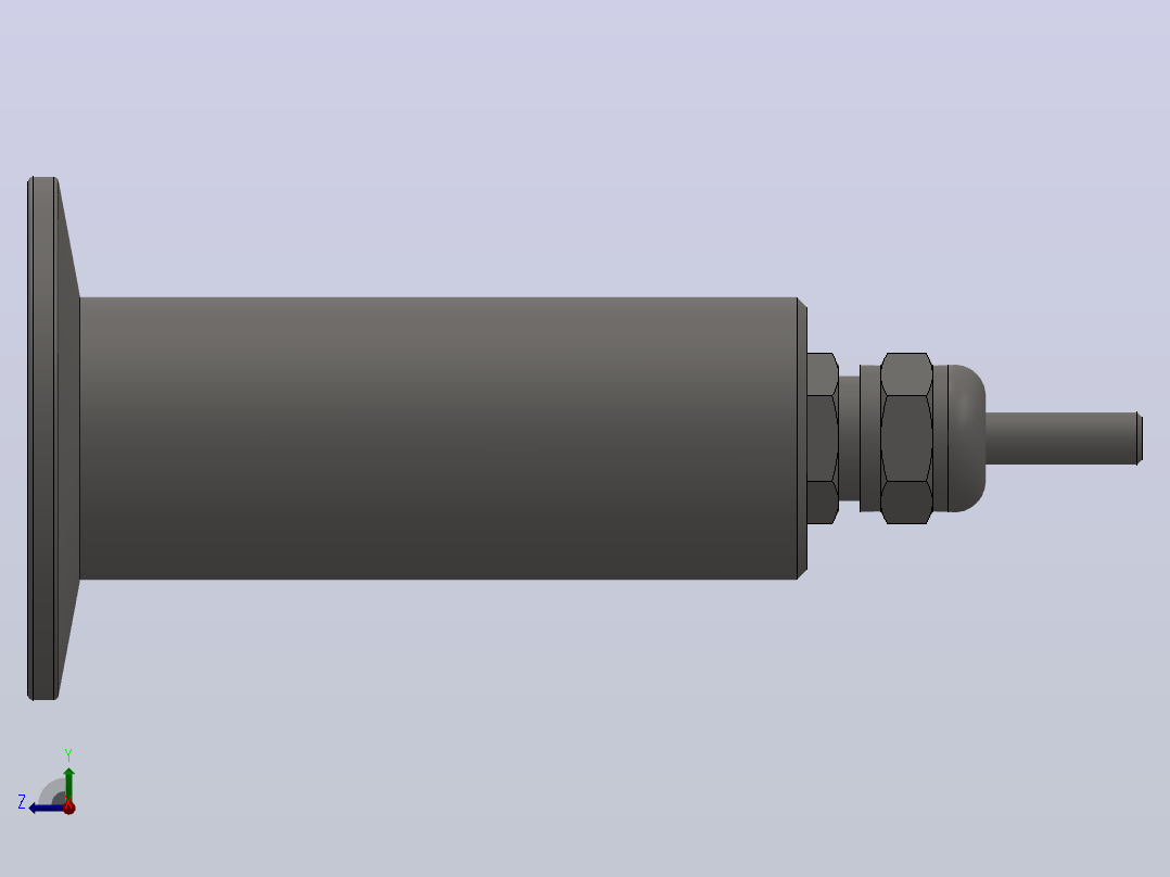 FST800-701卫生平膜型压力变送器[FST800-701(不带散热器)]右视图