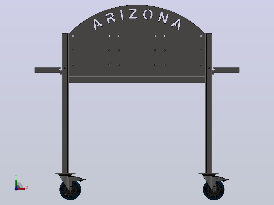 BBQ烧烤架图纸前视图