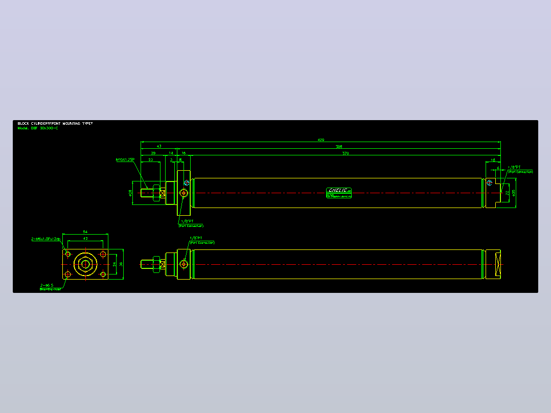 笔型缸不锈钢气缸2D-DBF30x300-C