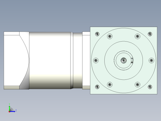 PW140双轴 PLF120-L2 22-110-145-M8转向器PW140 双轴输出 带120直齿减速机左视缩略图