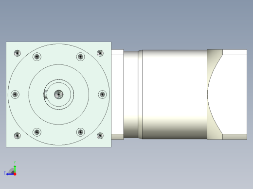 PW140双轴 PLF120-L2 22-110-145-M8转向器PW140 双轴输出 带120直齿减速机右视缩略图