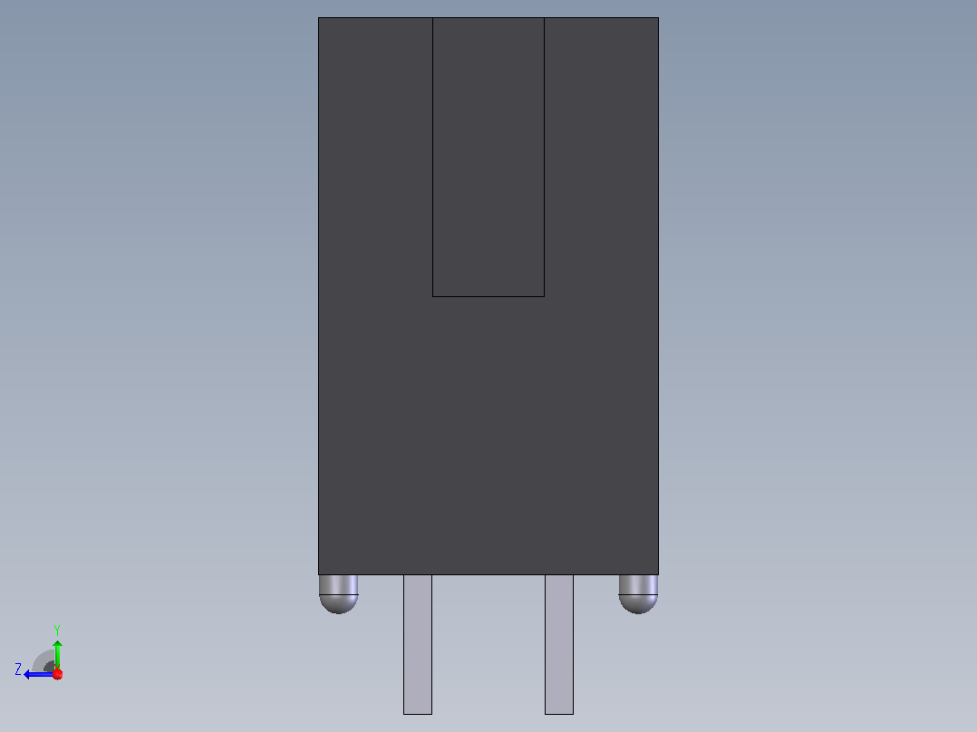 电子器件电阻OptoInterrupter KB (KTIR0611S)右视图