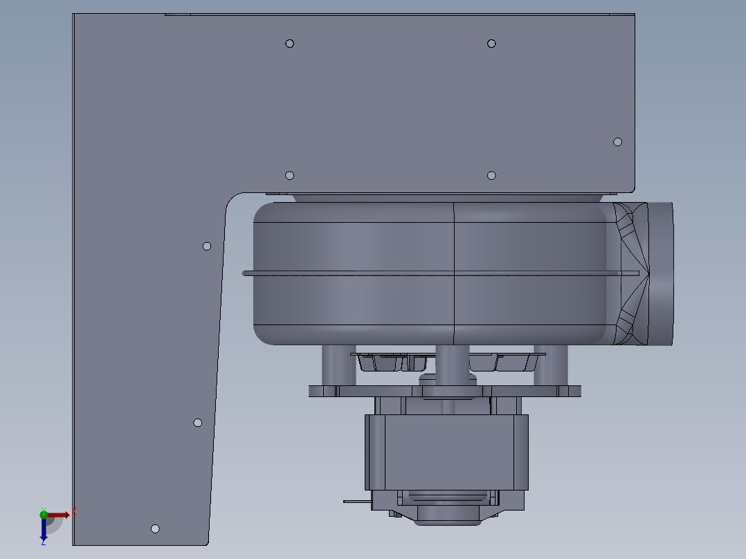 集中铆压工装俯视图