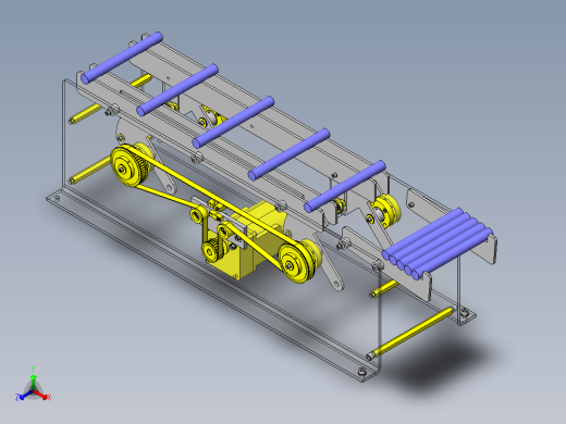 使用了偏心轴的提升转移机构正等轴测缩略图