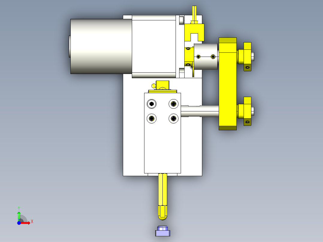 电机式连续上下组件前视图