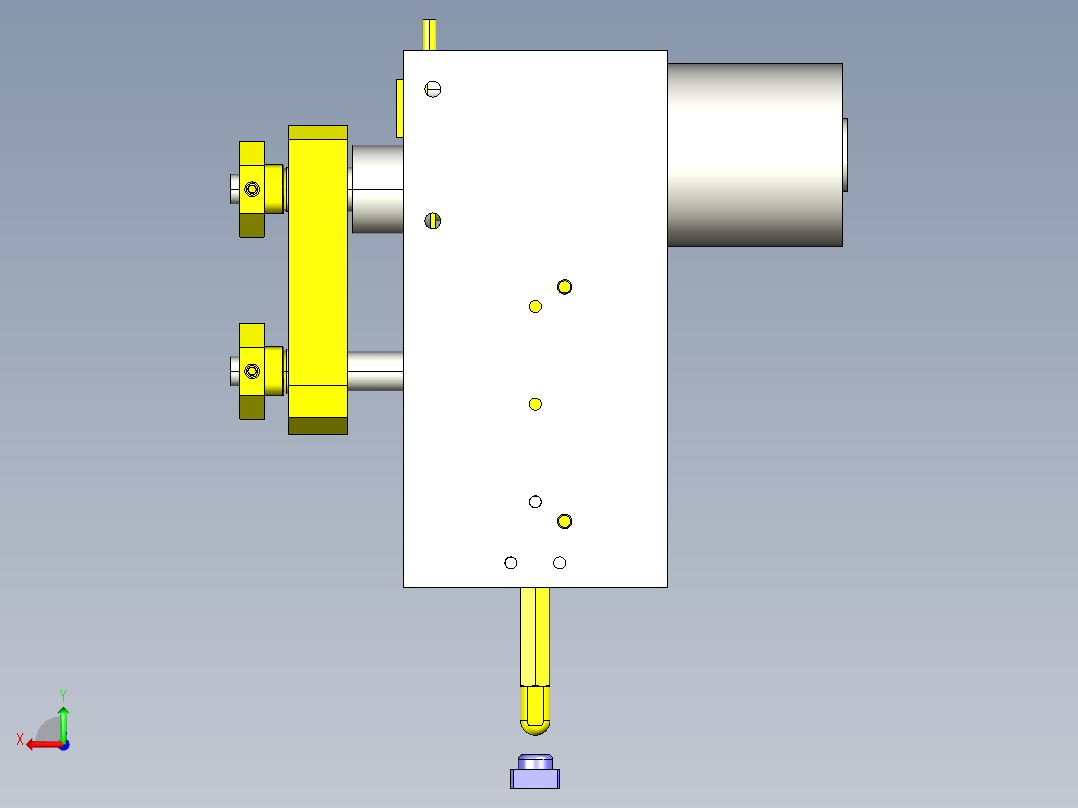 电机式连续上下组件后视图