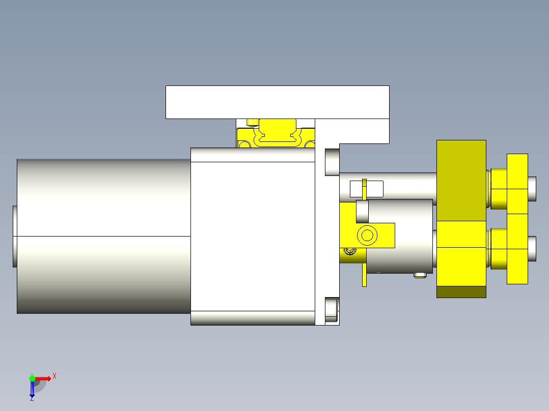 电机式连续上下组件俯视图