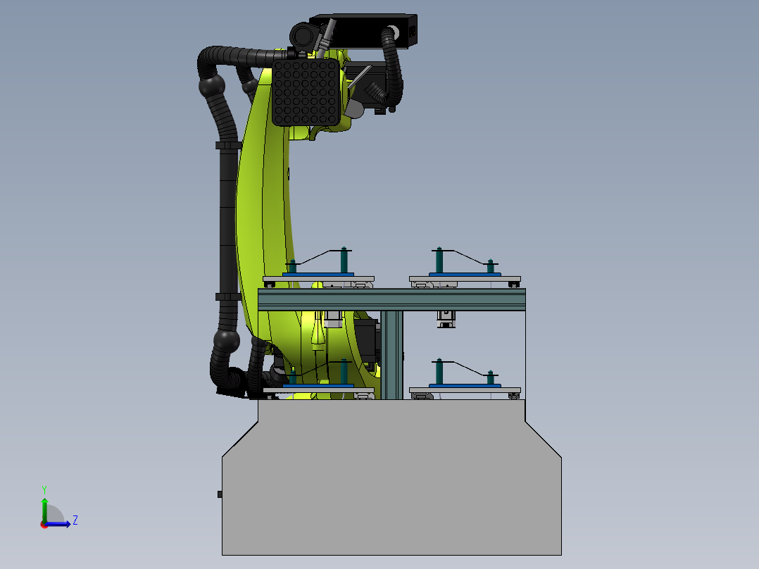 全自动上下料流水线左视图