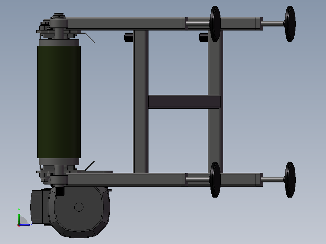 斜坡皮带输送机3D图纸 G780左视图