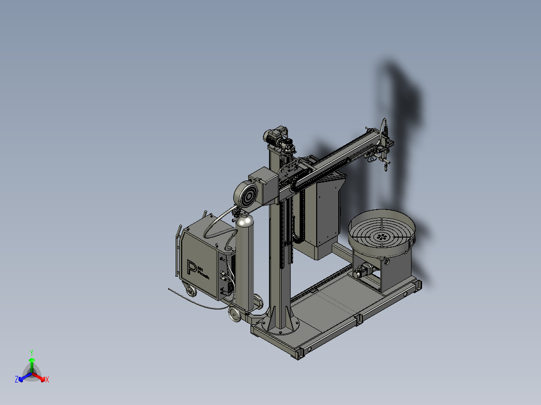 焊接操作机图纸模型机械设计自动化设备3D三维通用文件正等轴测图