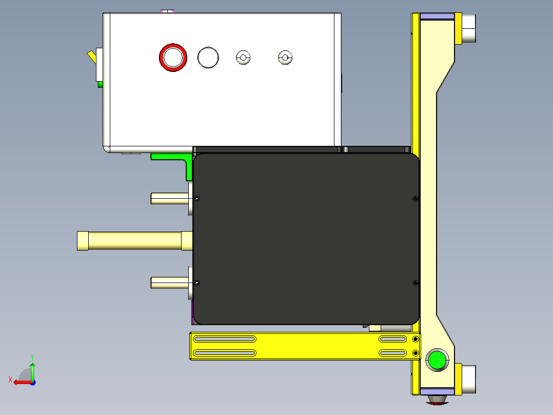 振动器保压机3D模型后视图