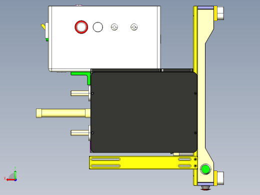 振动器保压机3D模型后视缩略图