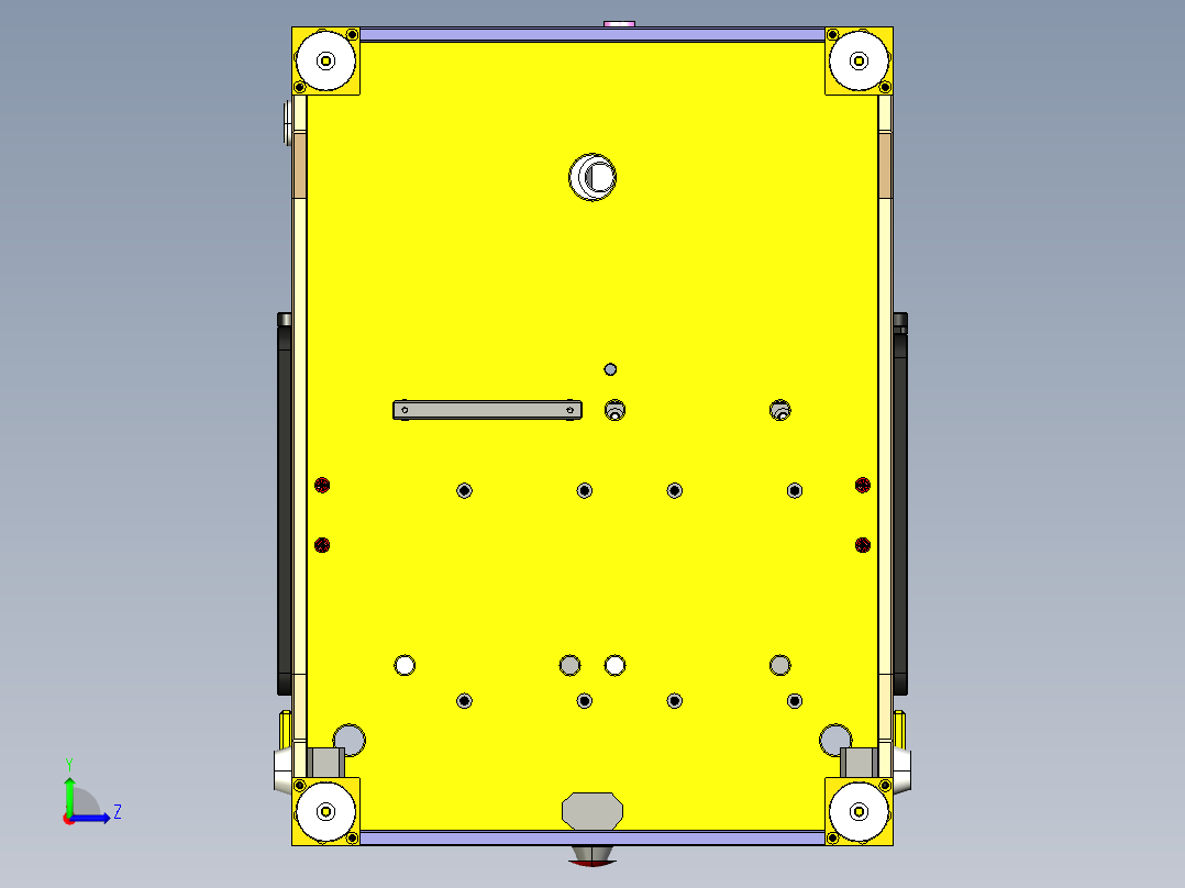振动器保压机3D模型左视图
