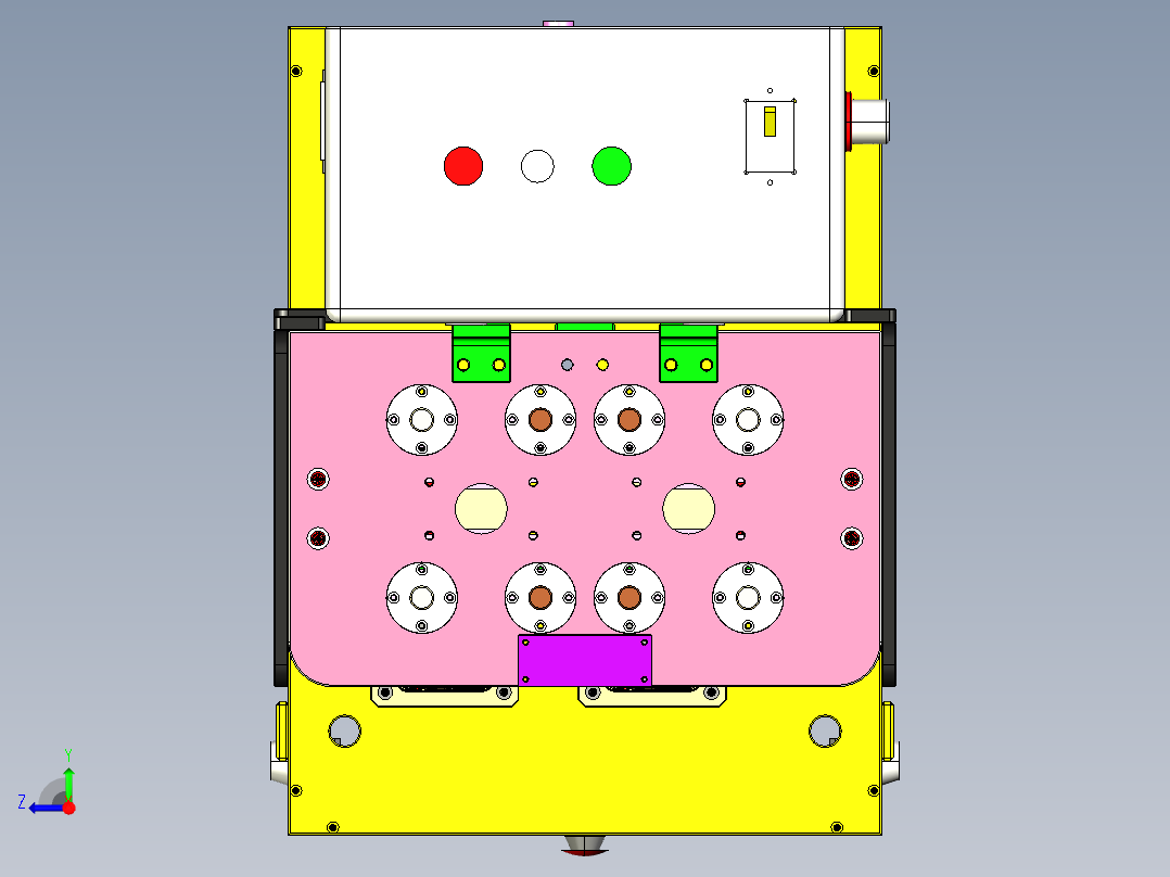 振动器保压机3D模型右视图
