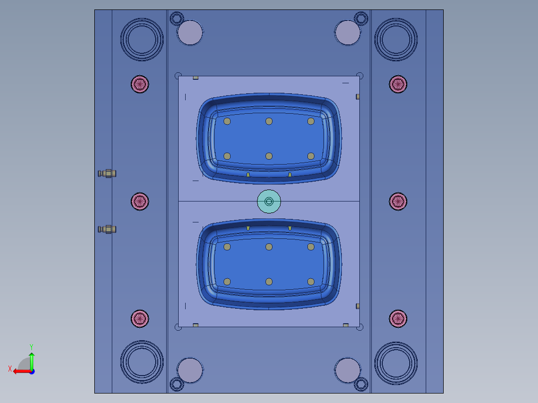 方形饭盒设计图纸后视图