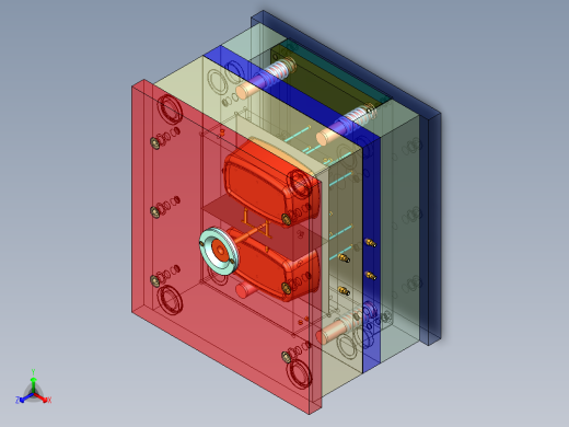 方形饭盒设计图纸正等轴测缩略图