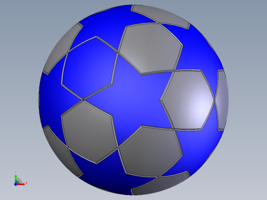 SolidWorks足球模型前视缩略图