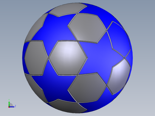 SolidWorks足球模型左视缩略图