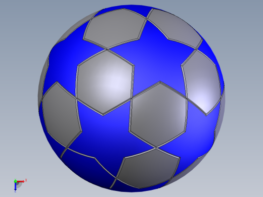 SolidWorks足球模型俯视缩略图