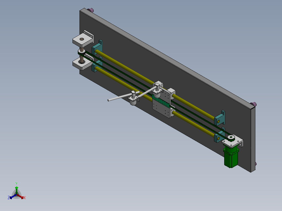 倒立摆的设计正等轴测图