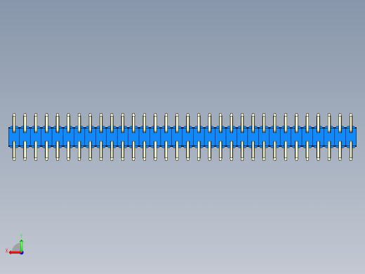彩色公排针 100mil 2.54mm 系列-DS1022_blue_64p_100mil_TypeSMT_rev1.0后视缩略图