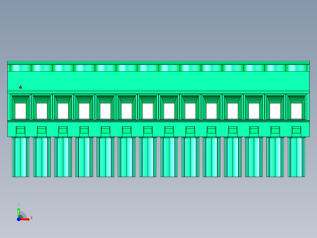 DEGSON 15EDG 系列 3.5mm 插拔式接线端子 FullPack-15EDGKB-3.5-14P-14-00AH前视图