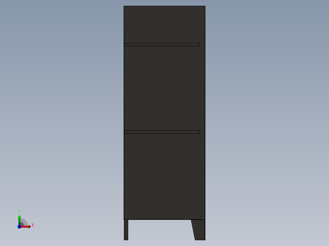 车间钣金工具柜设计前视图