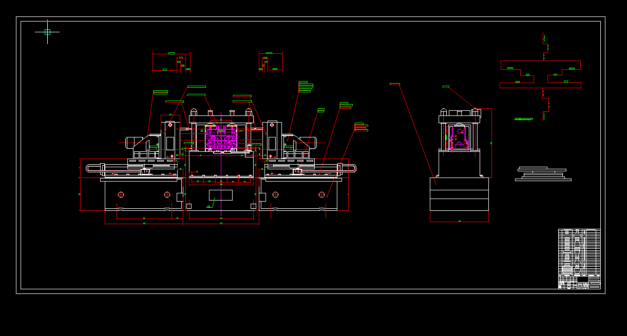 5A188--体齿飞面孔双卧多轴组合机床及CAD设计