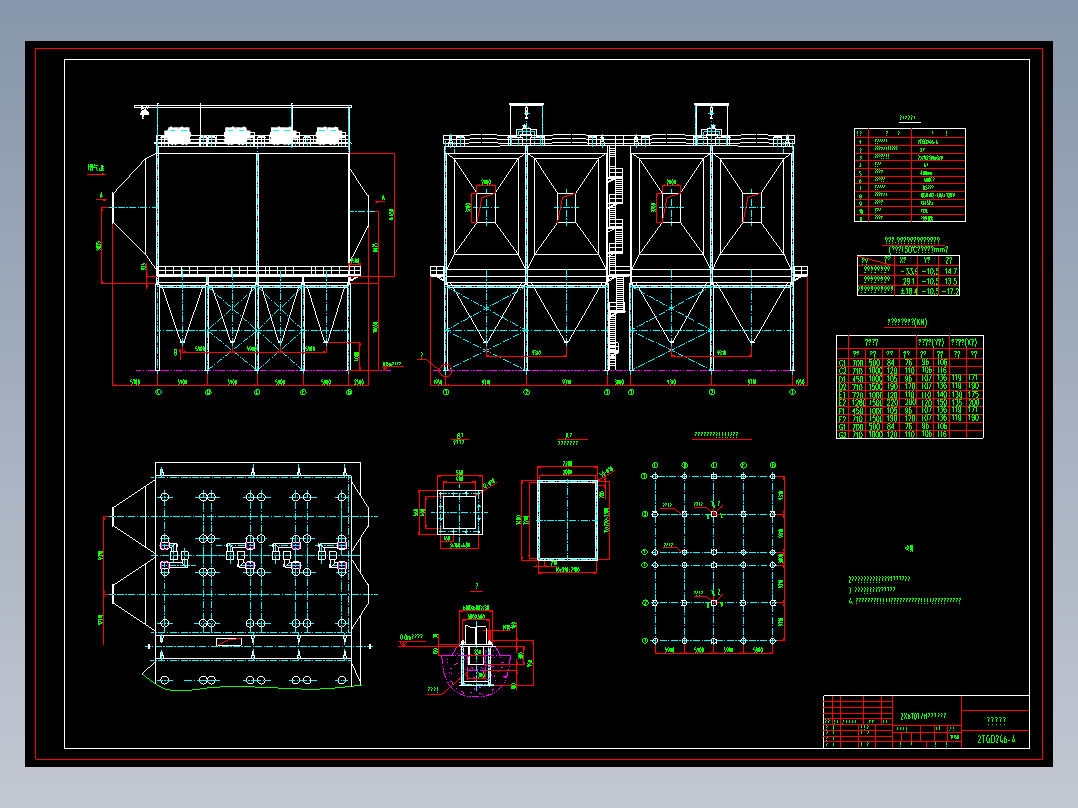 锅炉电除尘器 CAD图纸 机械设计参考资料设计素材
