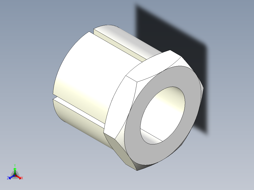 免鍵軸襯2505(B)-3D多系列多零件图纸模型主视图