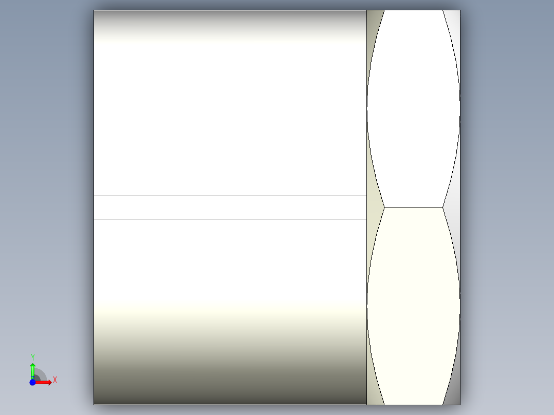 免鍵軸襯2505(B)-3D多系列多零件图纸模型前视图