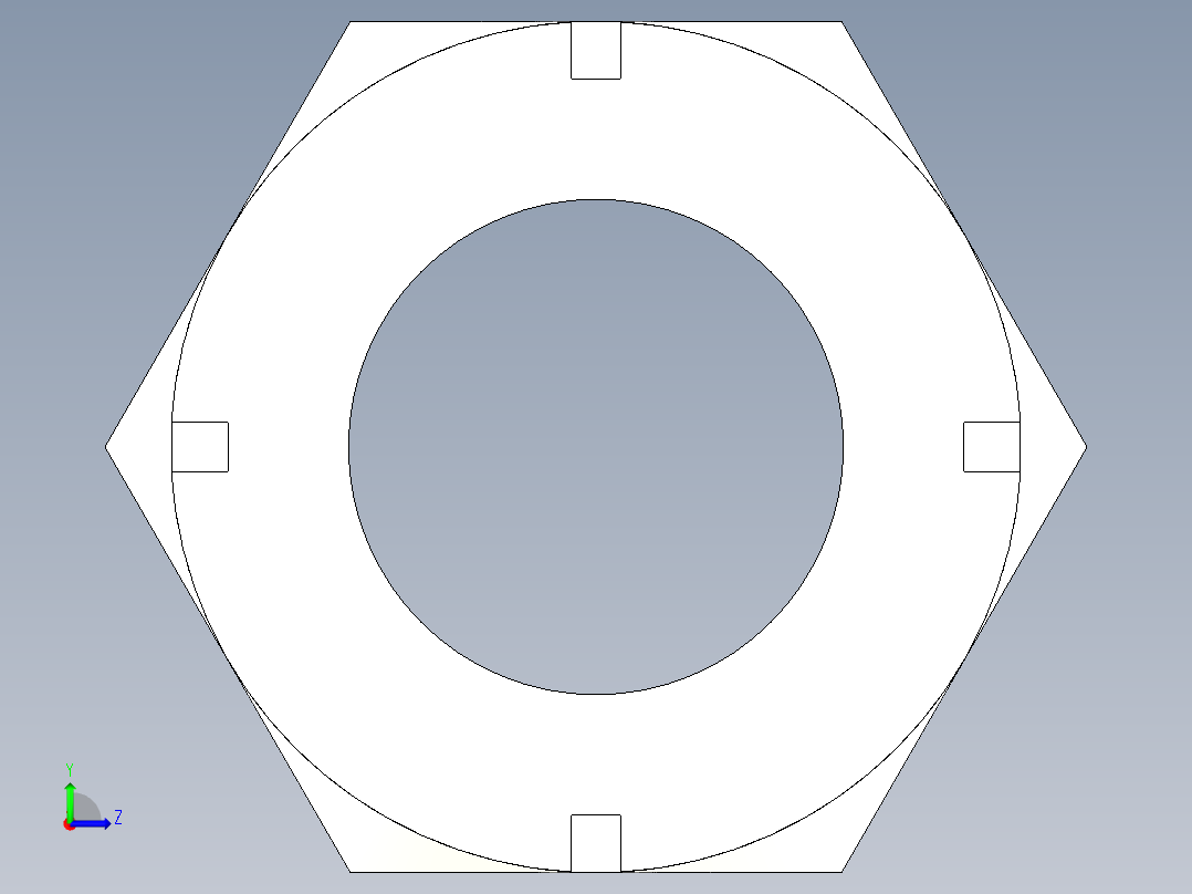 免鍵軸襯2505(B)-3D多系列多零件图纸模型左视图