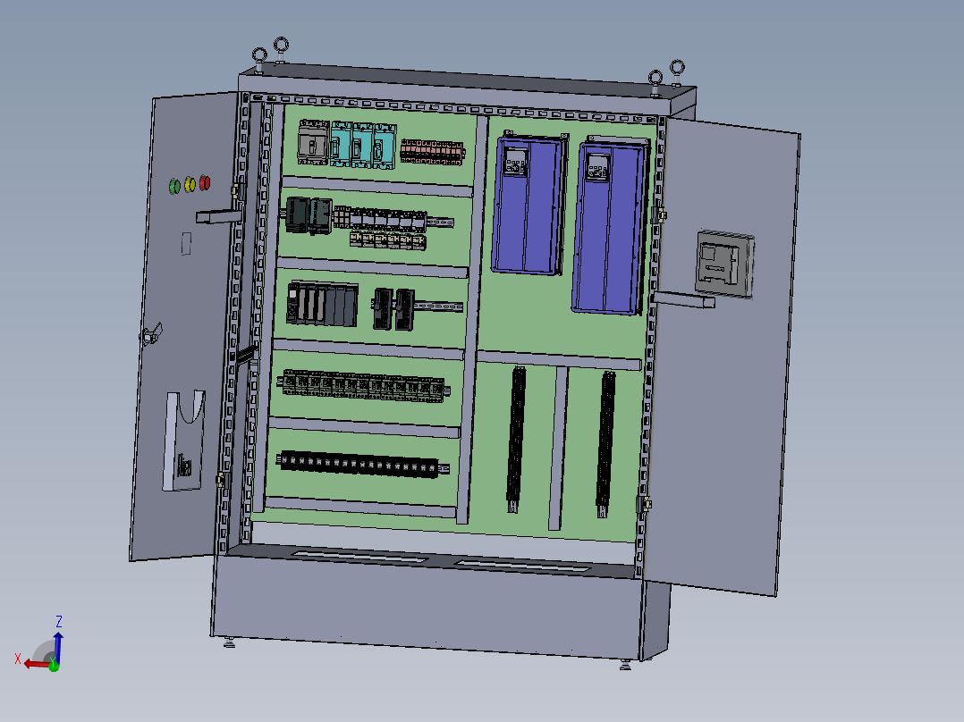 电器柜 电控柜 (120) 机械设计素材主视图
