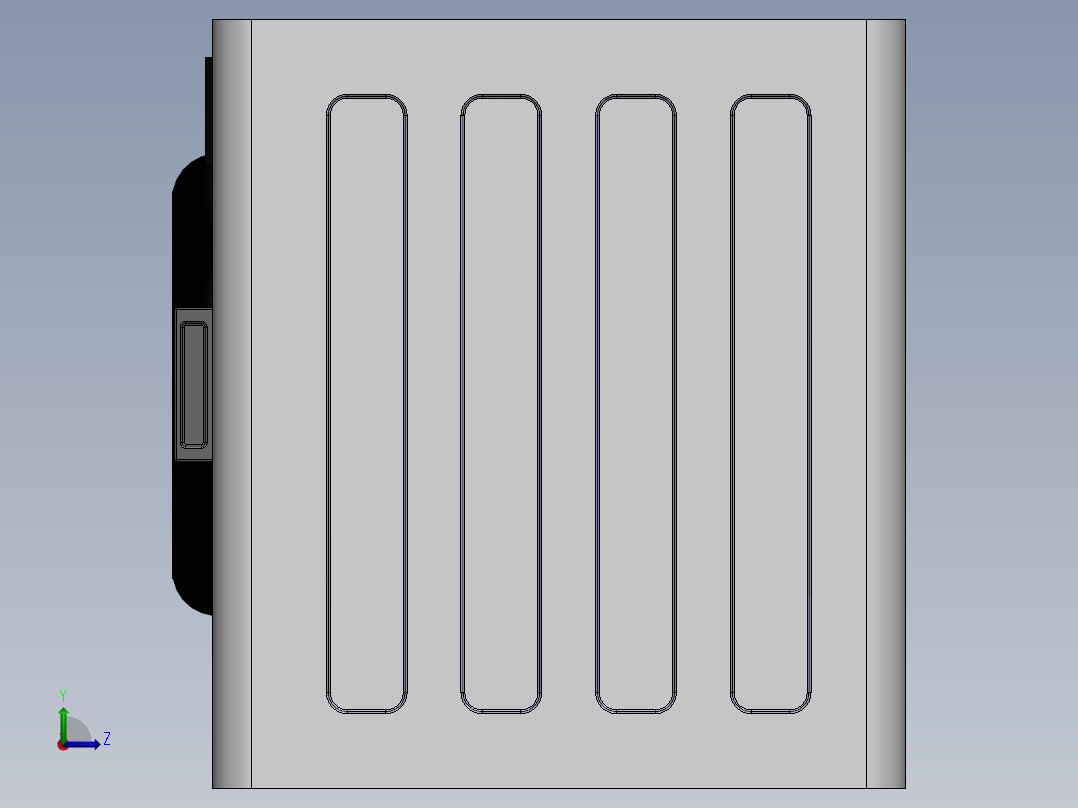 厨房杂物间洗衣机左视图