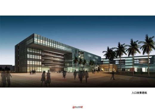 横岗中学校园建筑方案全套（含文本效果图 CAD SU）缩略图